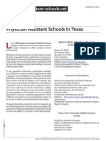 Physician Assistant Schools in Texas