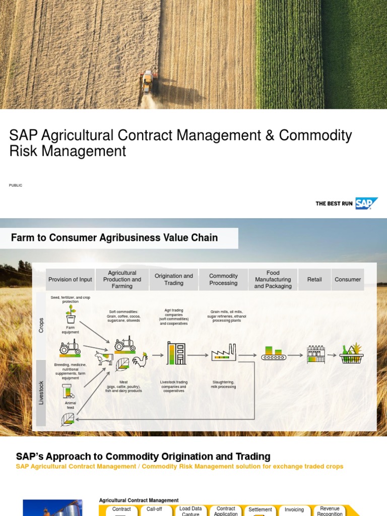 SAP Agricultural Contract Management PDF Commodity Markets