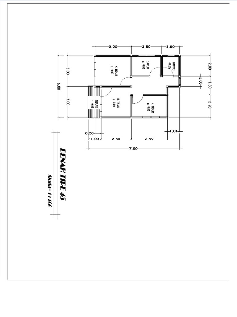 Pdfslide.tips Denah Rumah Type 45 | PDF