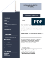 Dark Blue and White Simple Professional ResumeCurriculum Vitae