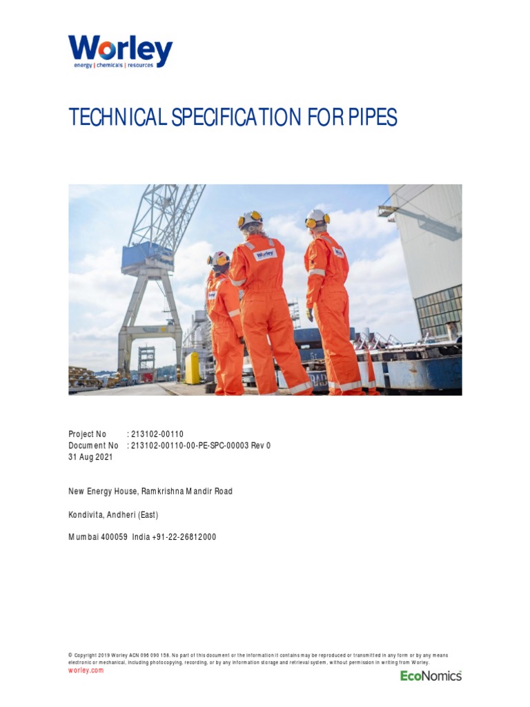 Technical Specification For Pipes | PDF | Pipe (Fluid Conveyance ...