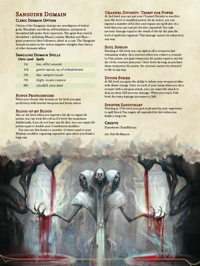Sanguine Domain | PDF