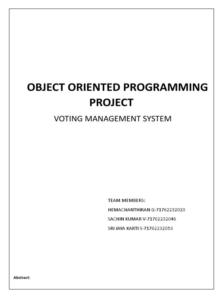 Java Mini Project | Download Free PDF | Voting | Computer Program