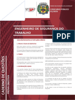 PROVA Engenheiro de Segurança - LOUVEIRA