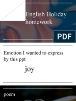 English Holiday Homework