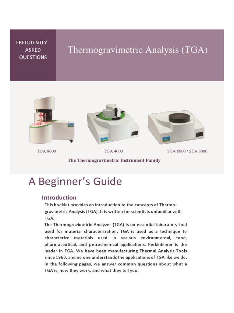 Beginners Guide To Thermogravimetric Analysis | PDF | Thermogravimetric ...