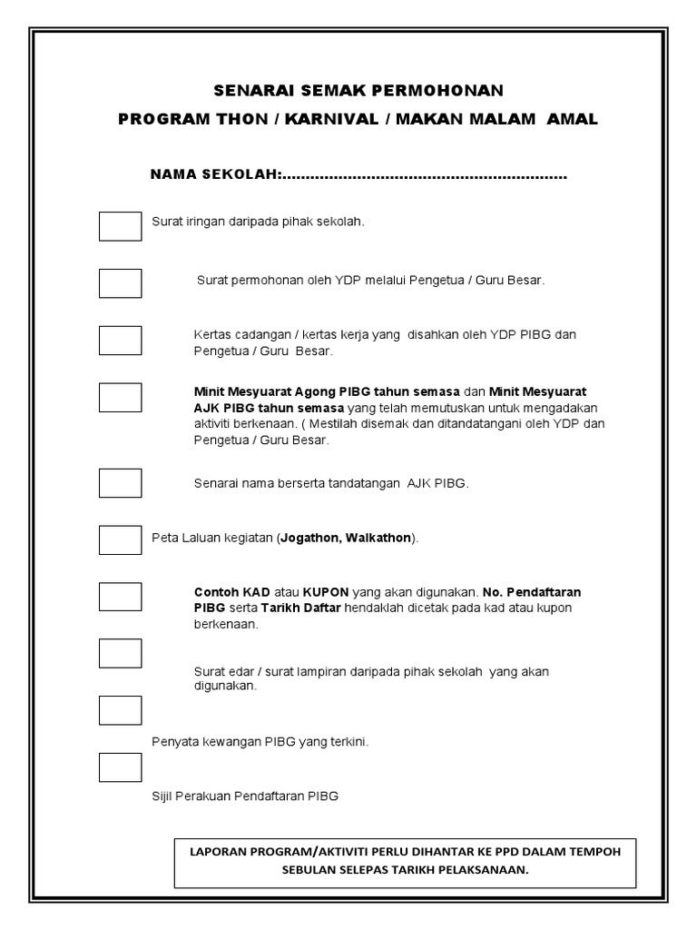Senarai Semak Permohonan-1 | PDF