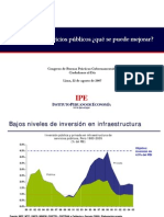 Inversión en servicios públicos, EN qué se puede mejorar - IF