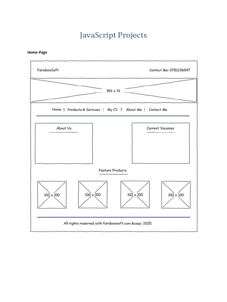 JavaScript Projects & Contact Form | PDF | Computers