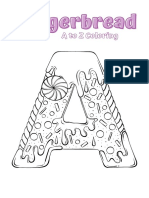 Gingerbread A To Z Coloring Worksheet Set