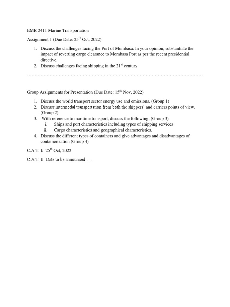 EMR 2411 Assignment | PDF