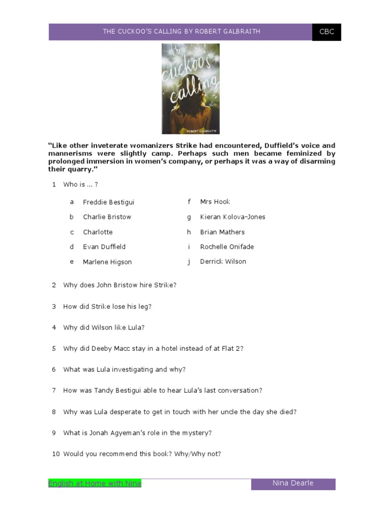 Book Club Discussion Guide | PDF | Mystery, Thriller & Crime Fiction