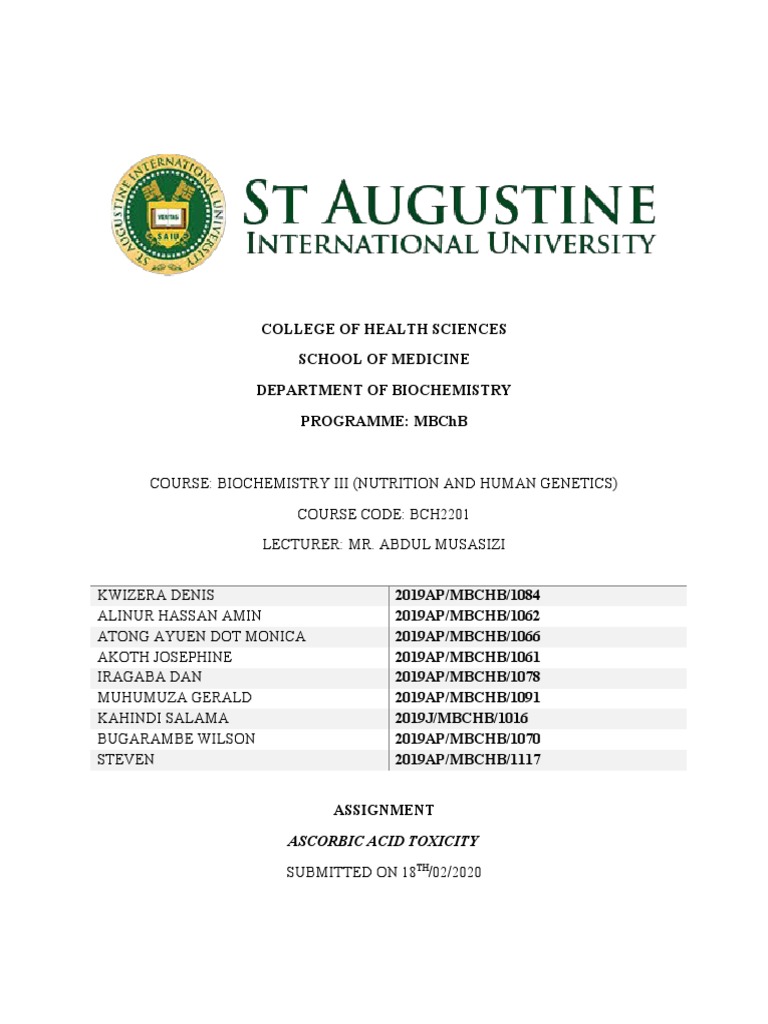 Vit C Toxicity Download Free PDF Vitamin C Diarrhea