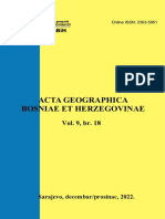 Acta Geographica Bosniae Et Herzegovinae Vol 9 BR 18
