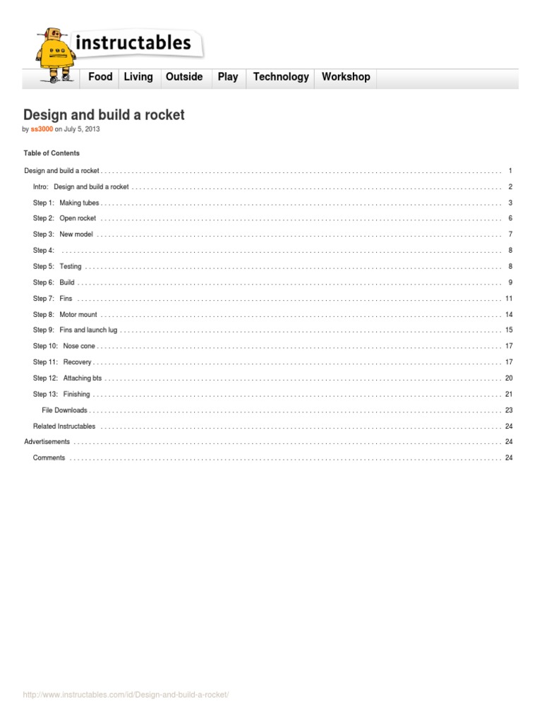 Build a Model Rocket Step-by-Step | PDF | Pipe (Fluid Conveyance) | Rocket