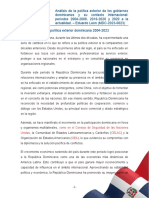 Informe de Lectura Politica Exterior Dominicana