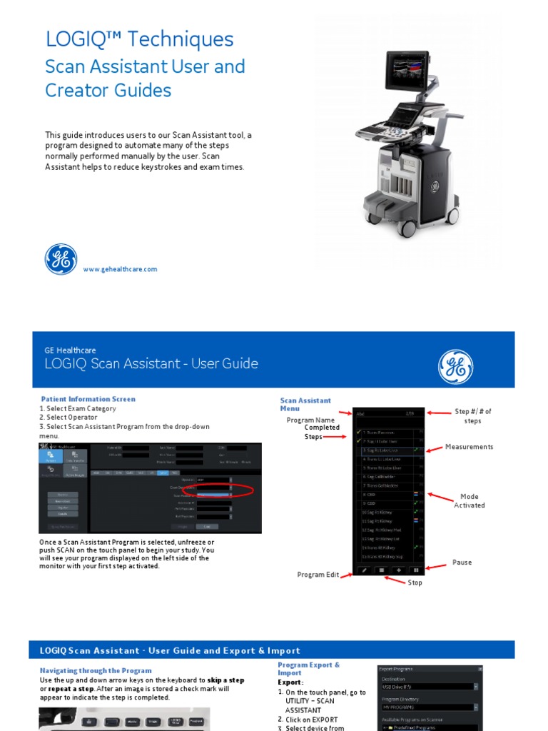 Logiq Scan Assistant Guide Global 1 | PDF | Computer Keyboard | Menu ...