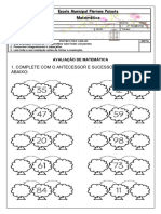 Avaliação de Matemática