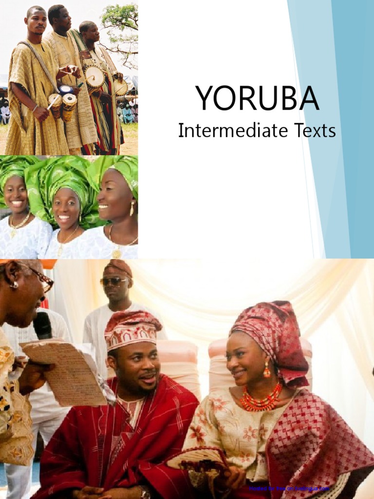Yoruba Intermediate Course Texts PDF Tone (Linguistics) Human Communication