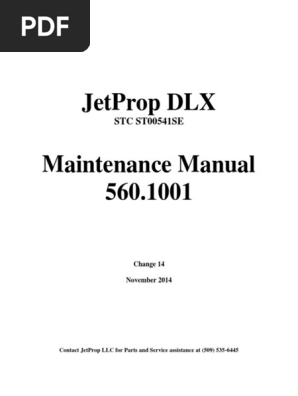 JetProp Maintenance Manual | PDF | Federal Aviation