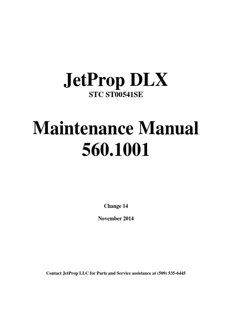 JetProp Maintenance Manual | PDF | Federal Aviation