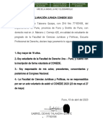 Declaración Jurada Conede 2023