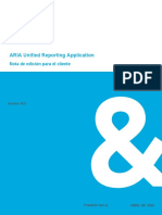 Nota de Edición para El Cliente de ARIA Unified Reporting Application