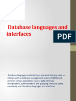 Database Languages and Interfaces