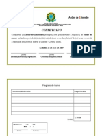CURSOS - MODELO Certificado Frente e Verso