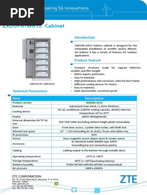 ZXDUPA-WR12 Outdoor Battery Cabinet | PDF | Air Conditioning