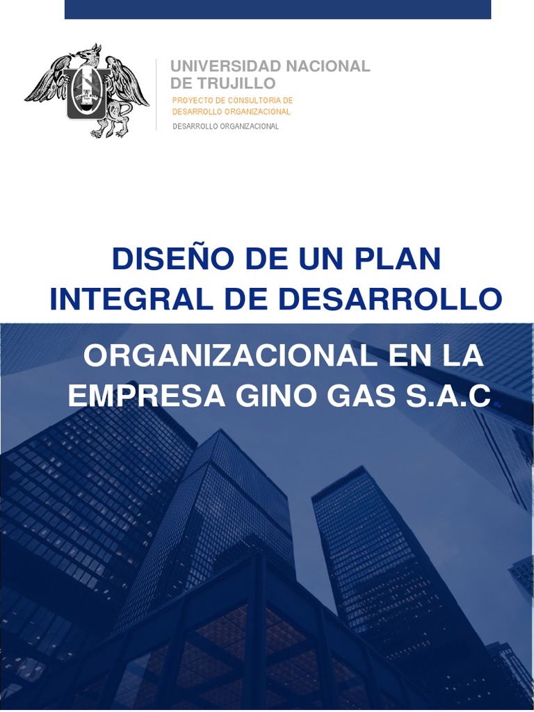 Informe - Diseño de Un Plan Integral de Desarrollo Organizacional en La