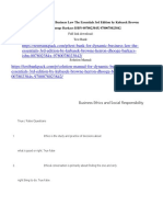 Dynamic Business Law The Essentials 3rd Edition by Kubasek Browne Herron Dhooge Barkacs ISBN 007802384X Test Bank
