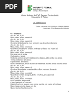 Os Saltimbancos - Texto