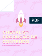 Checklist para Produção de Conteúdo