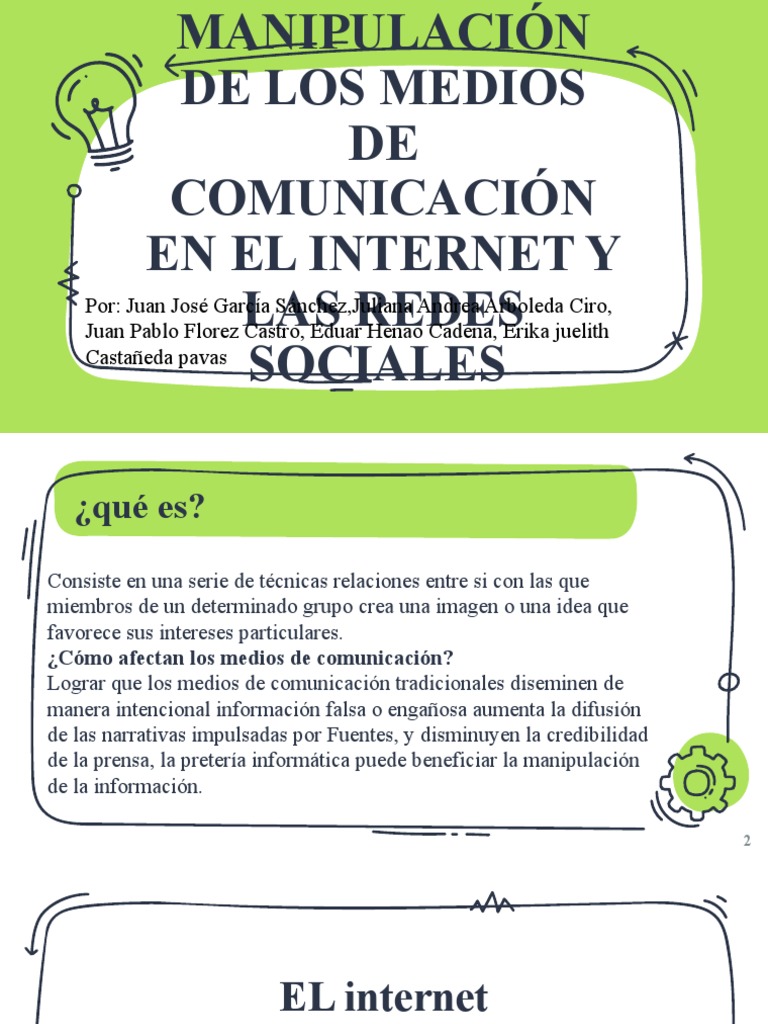 Manipulación de Los Medios de Comunicación en El Internet y Las Redes ...