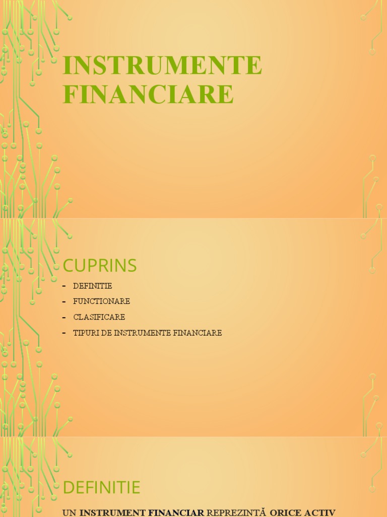 Instrumente Financiare PDF