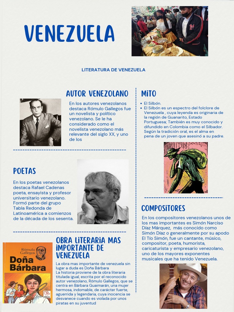 Escritores y obras de Venezuela | PDF | Venezuela