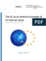The EU As An External Promoter of Its Internal Values