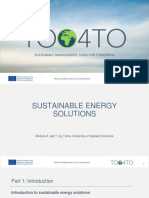 TOO4TO Module 4 / Sustainable Energy Solutions: Part 1