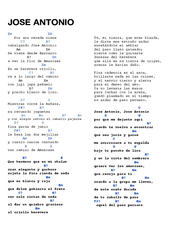 Jose Antonio Acordes para Guitarra PDF