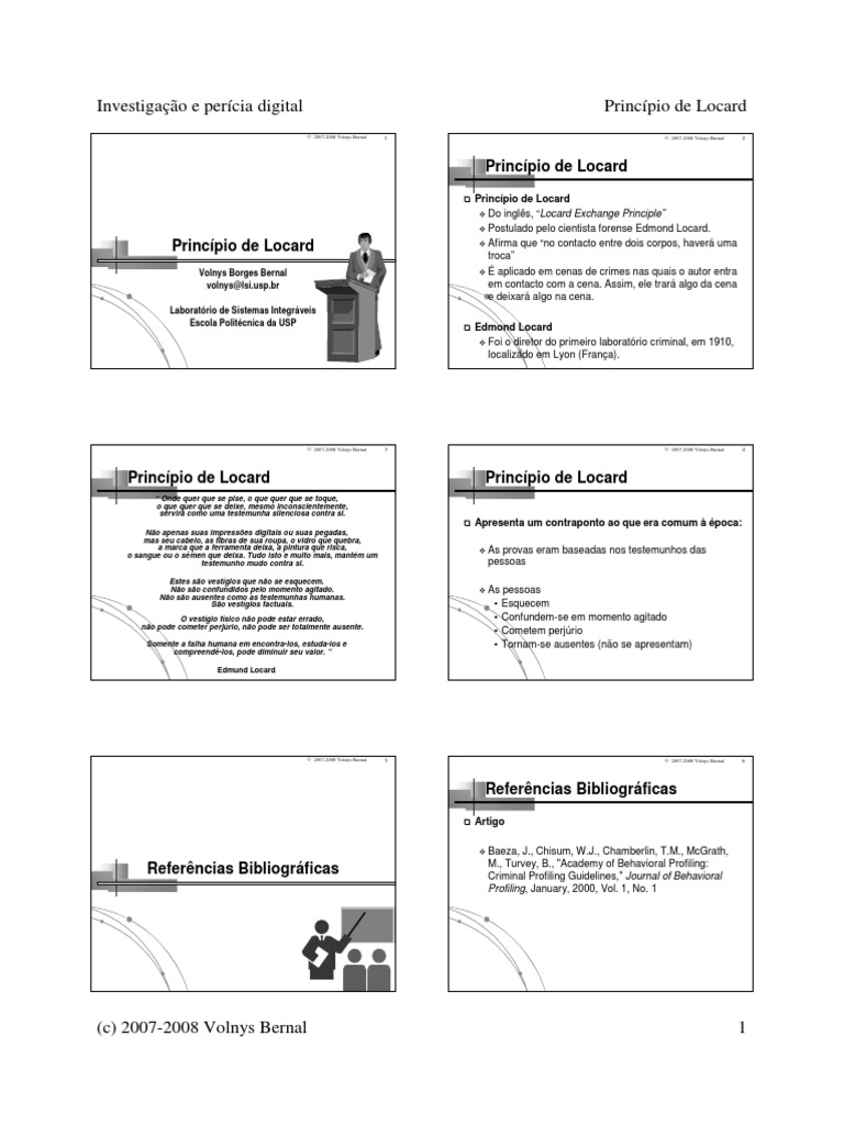 Princípio de Locard na Criminalística | PDF | Crimes | Crime e Violência
