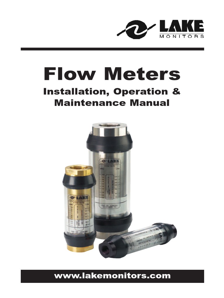 Lake Flow Meter Quick Manual PDF Flow Measurement Pipe (Fluid