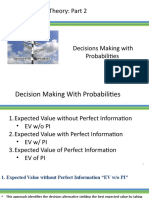 Decision Theory-Part 2-With Probabilities