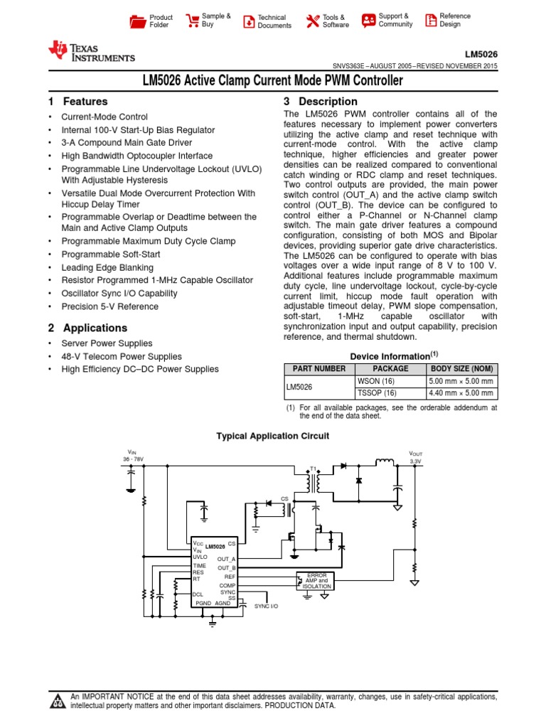 LM5026 - Datasheet | PDF | Electrostatic Discharge | Electrical ...