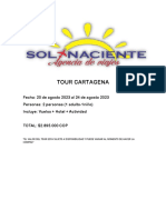 Tour Cartagena Agosto