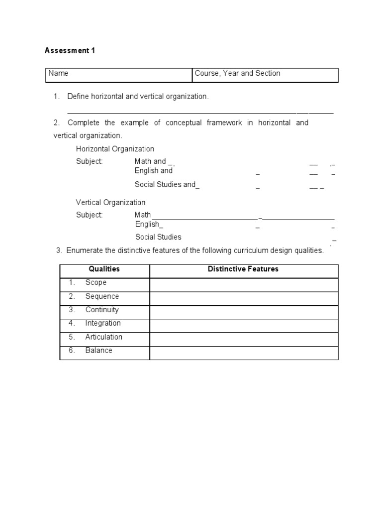 Curriculum Assessment and Implementation Guide | PDF | Curriculum ...