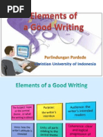 Elements of A Good Writing