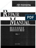 Toyota Forklift 8FG, D, GK, DK Shop Manual
