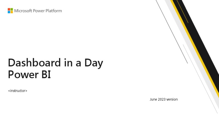 microsoft dashboard in a day