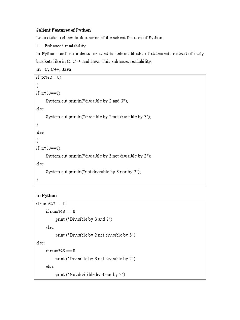 2-Salient Features of Python - II | PDF | Python (Programming Language ...